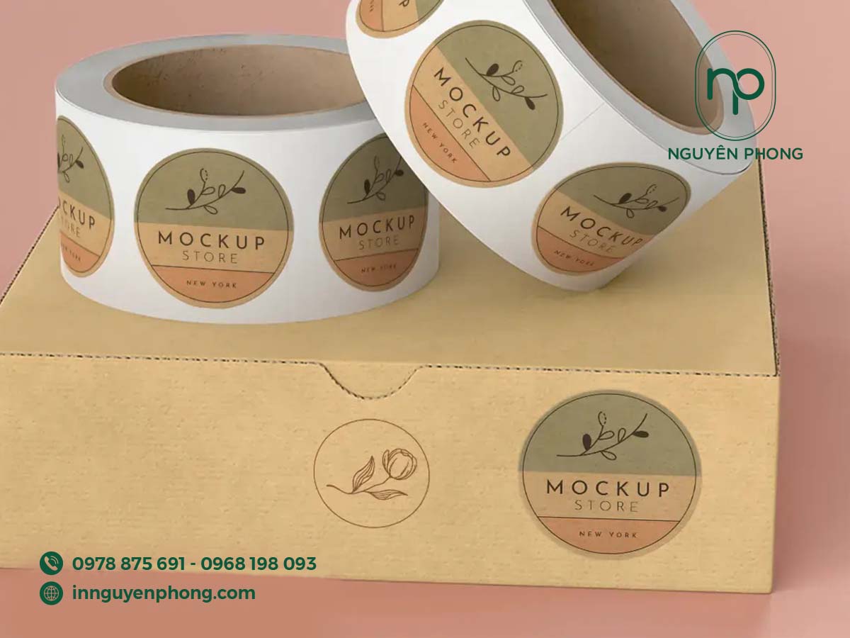 Mẫu decal cuộn kraft